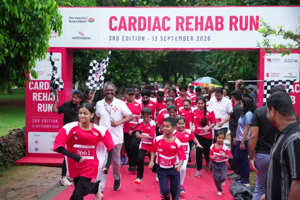 Children racing off the red carpet