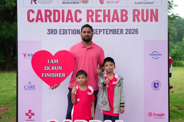 Father and two boys, 2K finishers